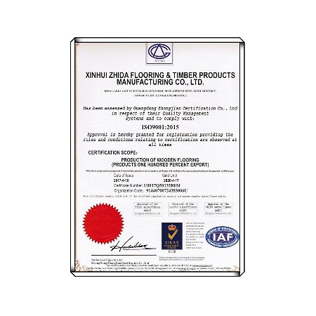 ISO9001： 2015 Certificate
